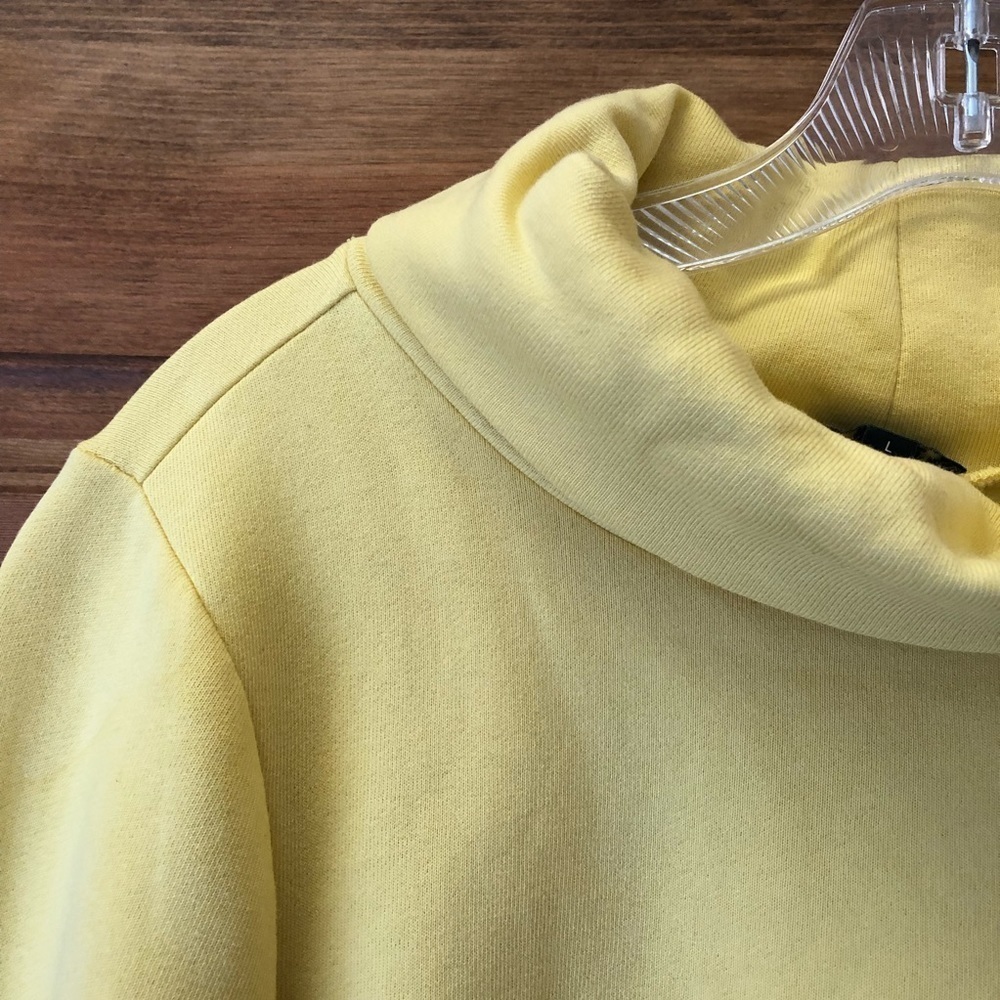 TALBOTS / FUNNEL NECK SWEATSHIRT/ Yellow / size Large - Picture 9 of 12